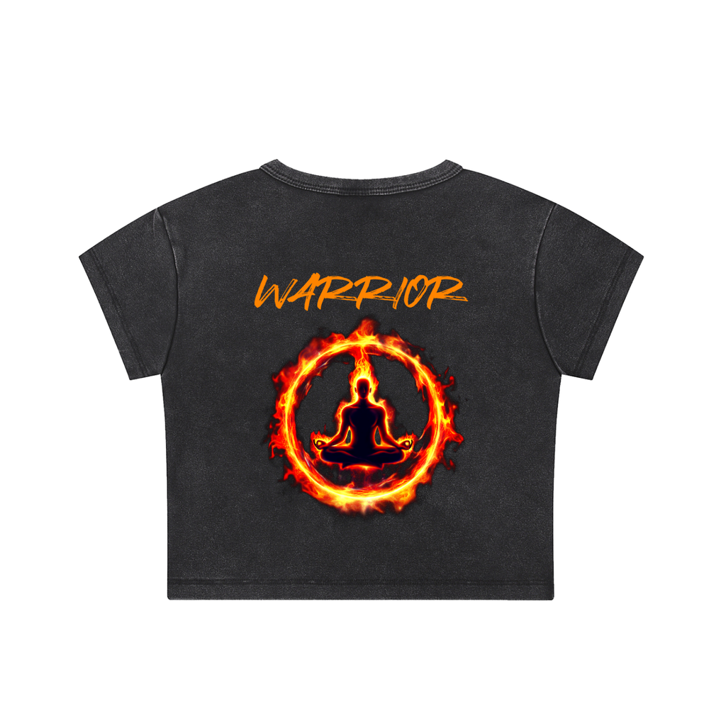 Women's snow Washed Crop Top