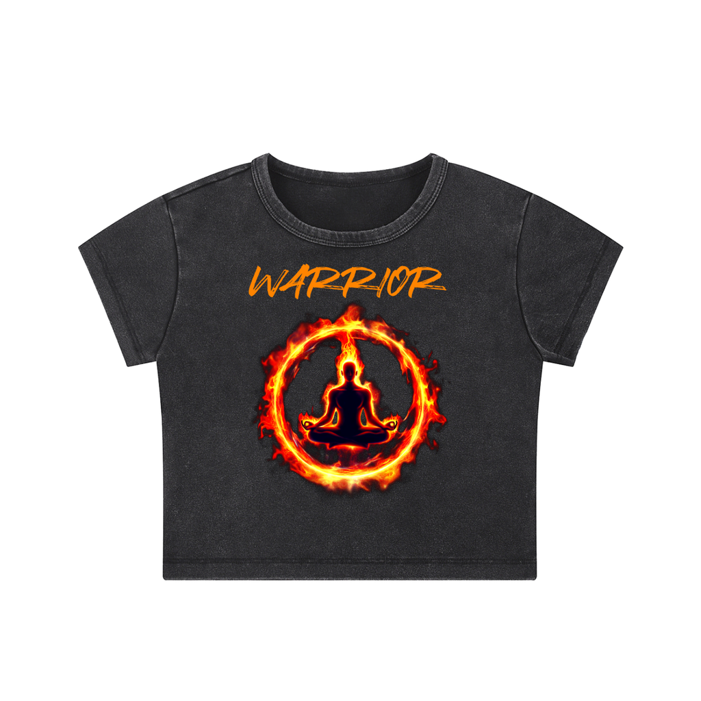 Women's snow Washed Crop Top