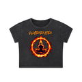 Women's snow Washed Crop Top
